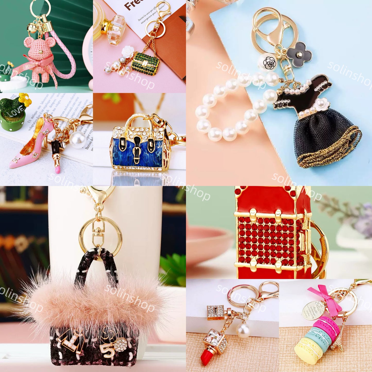 Live Product- Bling Key Chain Bag